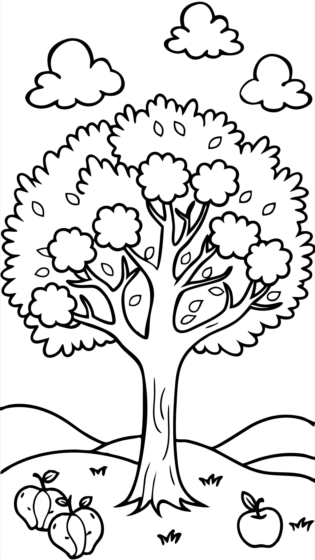 apple tree coloring pages